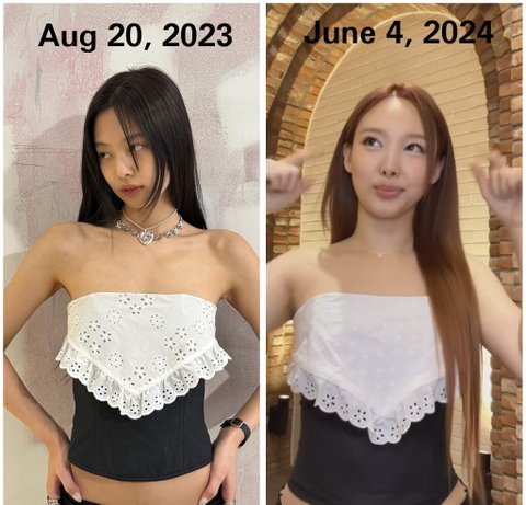 Nayeon copying Jennie